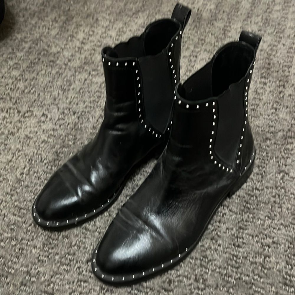 Rebecca Minkoff chelsea bootie stud boot worn once